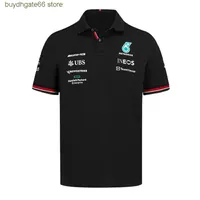 2022 새로운 F1 포뮬러 원 경주 팀 폴로 여름 정장 메르세데스 해밀턴 티셔츠 남자의 옷깃 작업장