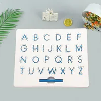 26 Alphabet Numbers Magnetic Tablet Drawing Board Pad Toy Bead Magnet Stylus Pen Writing Memo Board Learning Educational Kid To LJ207S