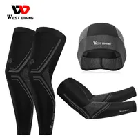 Westbimbing UV -Schutz Radfahren Laufarmärmeln Fitness Basketball Ice Seide Atmungsfreie Sportmütze Bein Wärmer CX220427