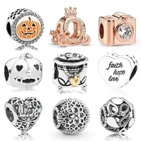 Memnon Jewelry 925 Sterling Silver Rose Camera Charm Crown O Carriage Charms Promise Of Spring Heart Bead