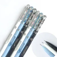 Ballpoint Pens Cute 0.5 0.7mm Kawaii Crystal Mechanical Pencil Flowers Print Automatic Pencils For Writing Stationnery Office School Supplie