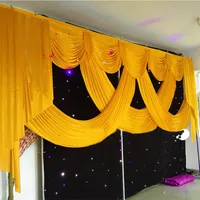 Vendre la vente de rideaux de mariage de 20 pieds Swags Party Party Mariage Decorative Fteard Curtain Swags Drapes Ice Silk Wedding Decoration257s