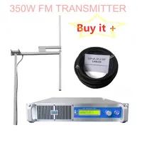YXHT 300W 87.0-108MHz Trasmettitore FM di trasmissione radio con antenna dipolo da 30 metri Cavo a lungo raggio 259o