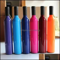 Yaratıcı Şişe Şemsiye MTI Fonksiyonu Çift Amaçlı Sier Kolloid Şemsiye Moda Plastik Şarap Şişeleri Güneşlik Taşıma Uygun 9JN Drop De