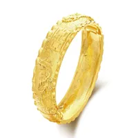 MGFAM 86BA Dragon i Phoenix Banles Bransoletki do ślubnej biżuterii ślubnej 24K Gold Traditioal Style
