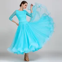 Stage Wear Lady Fashion Ballroom Dancing Jurk Vrouw Mooie bloemen Lace Moderne Dance Girls Compitition Costuums D-0169Stage