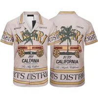 Designer Shirts Men&#039;s Fashion Tiger Bowling Tshirt Hawaii Floral Casual Silk Shirts Men Slim Fit Short Sleeve Dress Shirt
