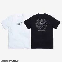 2021SS Kith behandelt T -shirt Men Hoge kwaliteit Middernacht snack Grafische T -shirt Collar Tag Print White Classic Woman Tshirts 8VLM