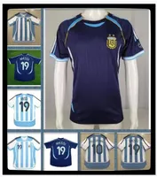 Retro Argentinië voetbaltrui 2006 Wereldbeker Riquelme Vintage Classic Collection 06 voetbalshirt Crespo Home Away Camiseta