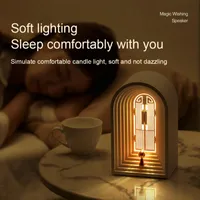 Hoparlör LED Gece Işık USB Şarj Edilebilir Yatak Odası Başucu Lambası Adımsız Karartma Masa Lambası Ev Aydınlatma Mavi Diş Hoparlör