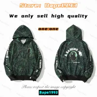 Hoge kwaliteit apen heren Hoodies Sweatshirt Japan Shark B APE Hoofd Galaxy Spots Luminous Camo Male en vrouwelijke paren met hetzelfde model 100% katoen nieuwe hoodie 1993 KS3-6