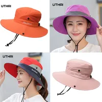 K106 Womens Bucket Hat Panama Fashion Sun Visor Fisherman Fisherman Hat Hat Bonytail Cap Hats Summer Hats Beach Sun Hats 220524