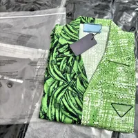 Designer skjortor Kvinnor Mens Kort ärm Luxe Casual Chemise Hommes 2022 Trend Silk Button Up Stylish Loose Fit Summer Clotht Tops Hawaii Hemd 3XL Camicia Donna