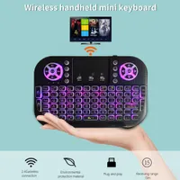 A8 Mini Keyboard Touch Backlight 2.4G Wireless Compatible con Bluetooth con paneles de toque Dual Modos Keyboard Air Mouse PK Q9S I8 MX3