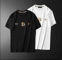Designer Burburry T -shirt Fashionmerken Browne High Street Hip Hop Cotton Summer Nieuw Europa en America Mens Dames Liefhebbers High End Slim Round Neck T -shirt