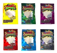 Dank gummies mylar bolsa 500mg comestíveis embalagens de varejo 6 estilos de cheiro de bolsas de zíper à prova de cheiro
