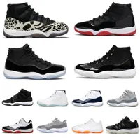 11 11S Basketballskor Mens Sneakers Space Jam Gamma Blue Concord Platinum Tint Barons Legend Blue 25th Anniversary Low 72-10 Win Like 96 Bred Cool Gray Women Trainers