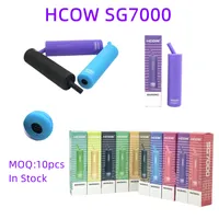 HCOW 소프트 실리콘 SG7000 일회용 e 담배 원래 일회용 vape 박스 펜 퍼프 플러스 XXL 장치 650mAh 배터리 16ml 7000 퍼프 메쉬 코일
