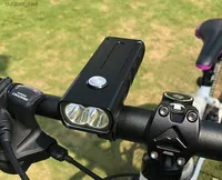防水USB充電式バイクライト懐中電灯L2 LED自転車フロントランプバイクヘッドライトMTBサイクリングライト