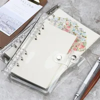 A5 A6 Spiral Transparent Pvc Notebbook Cover Loose Diary Scind Cring Binder Paper Seperate Planner Принять сумку Канцелярские товары1248O