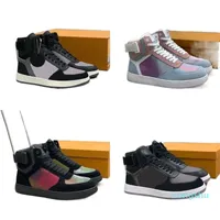 2022 Designer Rivoli Casual Shoes Men Calfskin Sneakers Flower Motivs Vintage Trainers High Top Par Sports Shoe All-Match Boots