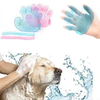 Cachorro de cachorro Pet Gat Bath Bath Brush pente de peles de peles de plástico Removendo cabelos formam animais domésticos