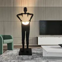 Lampy podłogowe projektant sztuki spodnie humanoidalne lampa el sprzedaż biuro dekoracja willi salon rzeźba rzemiosła ozdobne