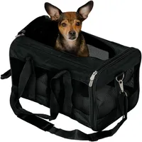 Deluxe Travel Bag Pet Carrier med Machine Washable Liner Airline-godkända flera storlekar