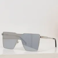 Óculos de sol Ciclone Modelo Z1700U Designer novo moda clássica de estéreo metal de uma peça Design de mensagens e lentes de prata femininas embelezadas com caixa de cinto de diamante