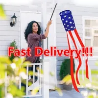 Livraison rapide!!! US Flag Wind chaussette de chaussette cône indépendance Jour des journées du travail