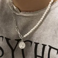Chains Exquisite Portrait Pendant Necklace Creative Hip Hop Punk Style Stitching Pearl Men's Jewelry Brother Party GiftChains