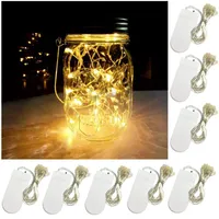 Cadenas 10pcs mini guirnaldas de Navidad LED Decorative String Lights 1m 2m 3m Fairy Light para DIY Home Wedding Farty Decoration