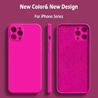 OriginEle Vloeibare Siliconen Vierkante Telefoon Case Voor iPhone 11 12 13 Pro Max XS XR x mini 7 8 Plus Cappa de fundos à prova de choque