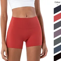 2022 Hot Lu-833 Shorts de yoga Leggings el￡sticos alineados para mujeres alineadas Legging Yoga Gimnasio Contin￺a de color s￳lido Fitness Dama en general Medias sexy