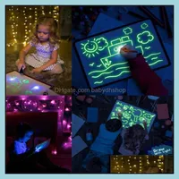 LED Toys Light Up Fun Puzzle Puzzle Ding Toy Sketcad Board Child Board Graffiti Fluorescent luminous d com entrega de gota 2021 presentes iluminados babydh dhuuj
