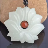 Natural White Jade Mother and Child Good Luck Pendant