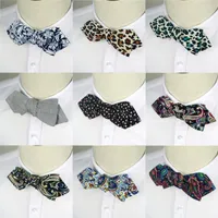 Bow Ties Fashion Cotton Mens Self Tied Vintage Floral Flower Bowtie Butterfly For Men Business Wedding Party Accessories Gift Donn22