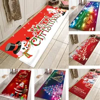 3d Carpet de Natal Papai Noel Tree de Natal Treça não deslizante Tapete do piso Ano Novo 2022 Decoração em casa