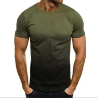 Мода, продавая красивую 3D -футболку, веселая причудливая градиентная мужская цифровая печать круглой шеи с короткими рукавами 220705