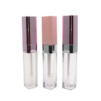 6.5ml Empty Clear Square Lip Gloss Bottle Portable Cosmetic Packaging Eyeliner Containers Lip Glaze Tube Plastic Frosted Refillable Bottles
