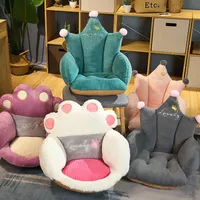 Yastık/dekoratif yastık hayvan peluş koltuk yastık kedi şekilli tembel kanepe karikatür sırt sıcak deri dostu sandalye pedleri zemin ev