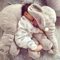 One Piece Cute 5 Colors Elephant Plush Toy With Long Nose Pillows PP Cotton293o