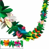 زهور الزهور الزهور أكاليل الغابة مهرجان ديكور المنزل الحزب هاواي على طراز أنسجة لافت