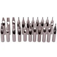 High Quality 22PCS 304 Stainless Steel Tattoo Tips Kit Tattoo Nozzle Tips Mix Set For s Accessories270K