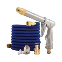 Garden Watering Kit Hose Nozzle Set Telescopic Rust Prevention for Car Wash Spray Gun Water Pipe Metal TZ4036 T200530