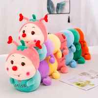 Fabrik grossist plysch leksaker färgglada larv docka söt stor kudde sovande kudde barn följeslagare dockor