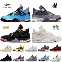 Taille 36-47 TRACHERS HOMMES JUMPMAN 4 Sport Basketball Chaussures 4s Canyon Canyon Purple Suede Red Thunder White Oreo Court Purple Cool Grey Bred Women Men Designer Sneakers