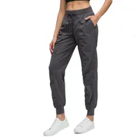 LU-90 Yoga Dance Pants High Gym Sport Relaxed Lady Loose Pants Women Sports Tights Gym sweatpants yoga outdoor Jogging Pant280K