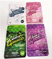 Runtz Mylar Bag 500mg kindersichere Lebensmittel Zipper Verpackung Beutel Einzelhandelsspeicherpaket für Tabakblume Kichern Dank Gummies