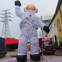 Działania na świeżym powietrzu 6m 20 stóp reklamowych gigant nadmuchiwany astronauta Spaceman Cartoon Air Balloon ze światłem LED na sprzedaż